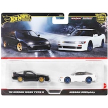 Hot Wheels Premium Jbk96 Car Culture 2 Pack '96 Nissan 180sx Type X // Nissan Sileighty Beyaz - Siyah