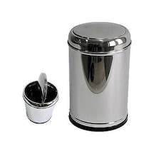 LİDER 16 LT ÇÖP KOVASI (SALLANIR) Krom