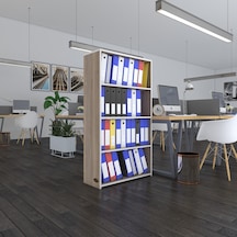 Kenzlife Klasörlük Raflı Erlinay Crd 140 80 30 Kitaplık Ofis Arkalıksız Çok Renkli