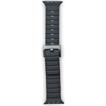 Apple Watch 42mm Magnus Mıknatıslı Silikon Kordon Saat Değildir - Siyah