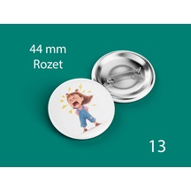 44 Mm Buton Rozet İğneli Çanta Kıyafet Rozeti Sinirli Kız Çok Renkli