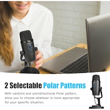 Usb Kondansatörlü Mikrofon, By-pm500 Usb Stüdyo Mikrofonu, Windows, Mac Ve Pc İçin, Vokal, Youtube Akışı, Oyun, Konferans Çağrısı, Asmr, Podcast Video Kaydı İçin Çıkarılabilir Stant