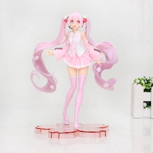 Anime Pink Hatsune Miku Sakura Fügürü 20 Cm