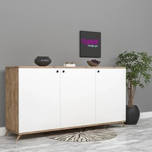 Meşe Konsol Mdf Beyaz