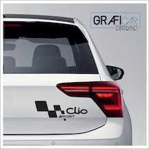 Clio Sport Sticker Büyük 2'Li Paket
