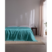 Madame Coco Mathilda Çift Kişilik Pamuklu Ecocell Düz Pike - Turkuaz 8684427307816 Çok Renkli