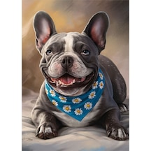 Sevimli Pug Cinsi Köpek Modern Ahşap Tablo 35cm X50cm