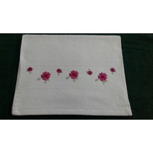 Soley Gardenya Nakışlı Mutfak Havlusu 6 Lı Pembe