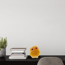 Lijinxu Magideal Baykuş Heykeli Hayvan Sevimli Reçine Masaüstü Sarı