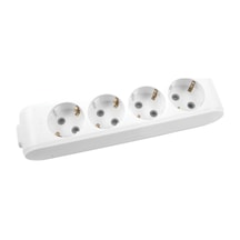 Viko Multi-let 4'lü Grup Priz Topraklı Çocuk Korumalı Klemensli Beyaz - 90113400