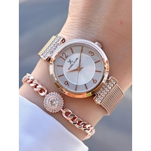 Daniel Klein Çelik Kordon 30 Mt Suya Dayanıklı Kadın Kol Saati+bileklik Byn.13966.5 Rose Gold