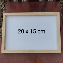 20x15cm Beyaz Ahşap Çerçeveli Pano Camsız - Arkalık Sabit