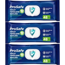Prosafe Hasta Vücut Temizleme Islak Mendil Havlu 48 Yaprak Xl 3 Lü Set Plastik Kapak 3'lü Set