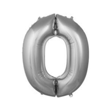 40 Inç 100 Cm Gümüş Folyo Rakam Balon 0 A