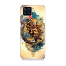 Realme 8 Uyumlu Ay Ve Güneş Tarot Desenli Silikon Kılıf