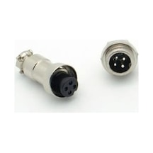 Konnektör - M12 - Erkek+Dişi - 4 Pin