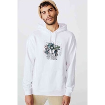 The Horizon Bring Me Baskılı Beyaz Erkek Kapşonlu Sweatshirt