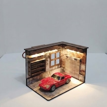 Vintage Garaj Diorama Sergileme Ünitesi