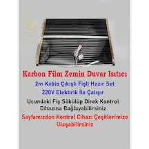 Karbon Isıtıcı Film Hazır Kablo Fişli Kafes Kümes Zemin Ayak Isıtıcı 200x80 CM