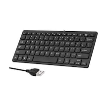 Maiyame K-1000 Mini Klavye 78 Tuşlu Mini Klavye Usb İle Çalışan Kablolu Klavye Çikolata Klavye Taş Klavye