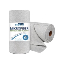 20'li Rulo Gri Renk Mikrofiber Temizlik Bezi 25x25 Cm Kopart Kullan Mikrofiber Bez Leke Tutmaz Tekrar Kullanılabilir Çok Renkli