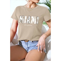 Unisex Miami Baskılı Oversize Tshirt