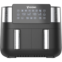 Yasomi Y80 8 LT 2850W Çift Hazneli ve Çift Motorlu Airfryer Fritöz Siyah