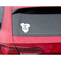 Bk Home Baby On Board Tasarımlı Beyaz Araç Sticker-4