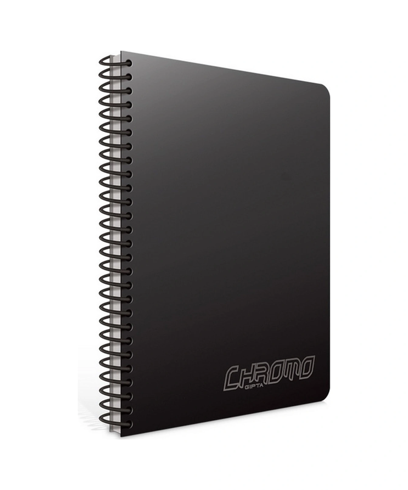 Chromo A5 60 Yaprak Plastik Kapak Spiralli Defter 2314 Kareli Siyah Siyah