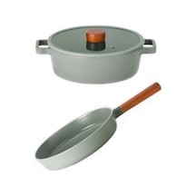 Neoflam Fika Gri Döküm 24 cm Tencere & Tava Seti