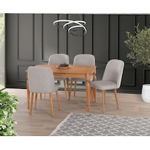 Kayın Kaplama 80 160+30 Eliz Açılır Masa Açık Kahverengi