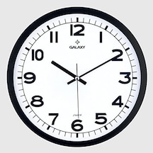 Galaxy Duvar Saati, Siyah Sessiz Akar Makine, Mineral Cam, Abs Çerçeve, 286mm Çap, Ofis Ve Ev İçin Açık