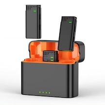 Yeni 3 İn 1 Taşınabilir Yaka Mikrofonu Taşınabilir Şarj Kutusu