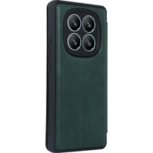 Redmi Note 14 Pro 5g Kılıf Flip Cover - Koyu Yeşil