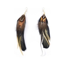 Çingene Etnik Boho Büyük Telafi Halat Uzun Tüy Damla Saçak Iplik Mavi Mavi