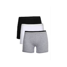 İbrahim Burak Etiler Collection Moda Çizgi Erkek Penye 3'lü Boxer 40100 Çok Renkli