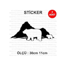 Kutup Ayı Dağ Tepe - Araba Kask Motosiklet Laptop Taplet Sticker