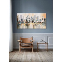 Soyut Büyük Boy El Yapımı Yağlı Boya Tablo 130x101cm