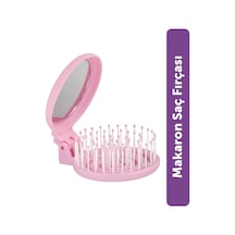 Beauty Makaron Saç Fırçası - 3d Esnek, Aynalı, Çanta Boy - Compact Detangler Lilapembe
