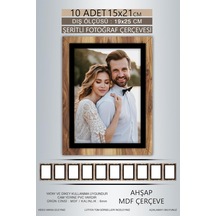 Tr Yhfoto 10 Adet 15x21 Çerçeve Ahşap-siyah Şeritli Çerçeve Mdf Çerçeve Pvc'li Fotoğraf Kahverengi-çok Renkli