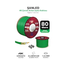 Anten Uydu Yeşil Kablosu Rg6 U4 Tv Anten Kablo 48 Tel - 80 Metre