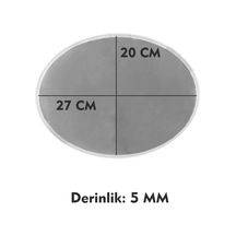 Epoksi Silikon Kalıp Yerli Üretim Oval Tepsi Kalıbı Düz 20x27 Cm