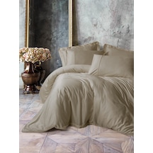 Cotton Box Silky Saten King Size Nevresim Takımı Bej Bej