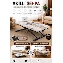 Juppo Üst Tabla Mdf Beyaz Mermer Oval Köşe Alt Siyah Dışa Kıvrım
