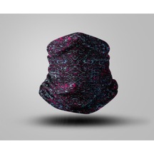 Buffalo Mor Desenli Bandana Siyah