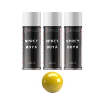 3 Adet Ral 1003 Sinyal Sarı Taksi Sarısı Sprey Boya 400 Ml.