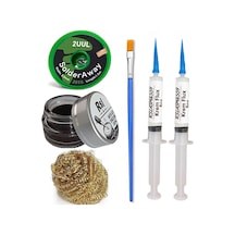 Havya Ucu Temizleme Kremi,süngeri, 2uul 2,0mm Lehim Emme Fitili Krem Flux Yüzey Lehim Temizleme Seti15