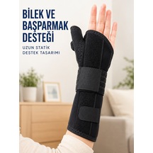 Başparmak Ve El Bilek Destek Ateli Metal Destekli Ayarlanabilir Cırtlı Bileklik - Lisinya