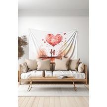 Aşkın Büyüsü Desenli Duvar Halısı Duvar Örtüsü Tapestry Süet Dokulu Kumaş