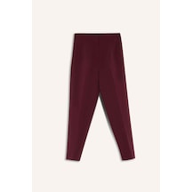 Defacto Carrot Fit Fermuarlı Yüksek Bel Dar Paça Crop Pantolon C2466ax25aubr171 Bordo